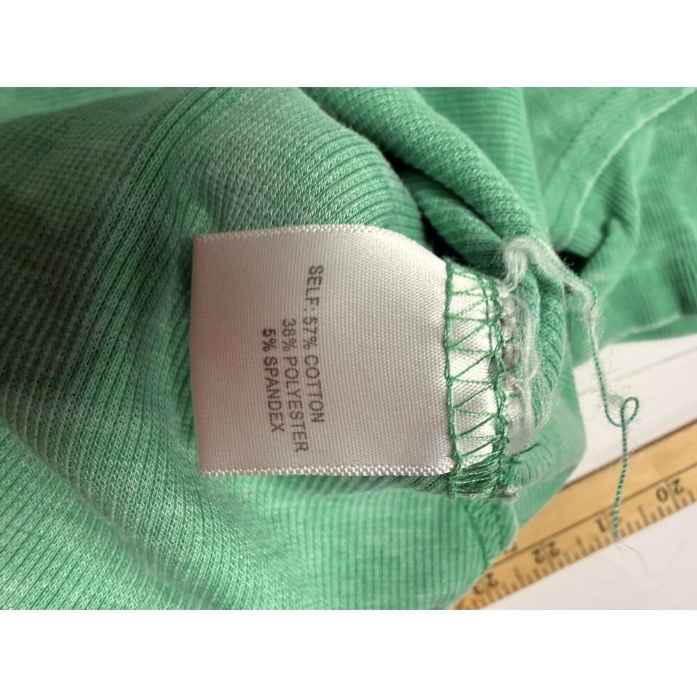 Jane Delancey XL Plus Shirt Green Collared Pullover Short Sleeve Knit Tunic - Picture 7 of 8